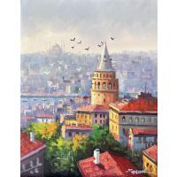 Galata Kulesi Yağlı Boya Tablo 1