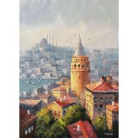 Galata Manzarası Yağlı Boya Tablo